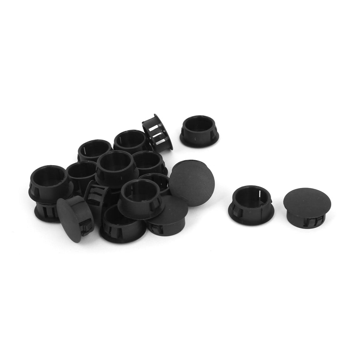 Black Plastic Round Snap In Mounting 3 4 Panel Hole Cover 20pcs