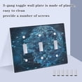 thumbnail image 4 of 3 Gang Light Switch Cover Plate Lion Head and Star Wall Plate Decorate Electrical Outlet Cover Plates 4.56”x4.48”, 4 of 8