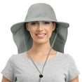 thumbnail image 2 of Solaris Women’s Sun Hats Neck Flap Large Brim UPF 50+ Foldable Summer Caps w/Extra Replaceable Ribbon, 2 of 7