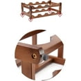 thumbnail image 5 of BALANBO Bamboo Wine Rack 2 Layer 8 Bamboo Wine Shelf Wine Cabinet Display Stand for Home Living Room Kitchen Bar Solid Wood - Manual Assembly, 5 of 9