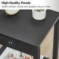 thumbnail image 6 of Side Table with Charging Station, Set of 2 End Tables with USB Ports and Outlet, Nightstand with 2-Tier Storage Shelf, for Living Room, Bedroom, Small Space, Black BK91UBZP201, 6 of 9