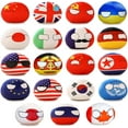 thumbnail image 1 of Homkt 19Pcs Countryballs Plushies Country Ball Plushies Poloniaball Almohada De Felpa Nacional Mini Colgante Juguetes De Peluche Lindo Llavero Anime Plushies Para Niños, 1 of 5