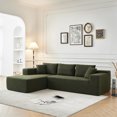 thumbnail image 3 of JONPONY  Sponge Sectional Sofa Couch for Living Room,L Shaped Modern Lamb Modular High Density Sponge Floor Sofa,Upholstered Corner Cloud Couch,Green, 3 of 9