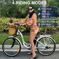 thumbnail image 7 of NAKTO Electric Dirt Bike for Female, Peak 500W Electric Bicycle with Basket, 24MPH Commuter Ebike, Speed Gear, Front Fork Suspension, UL2849 Certified, 7 of 7