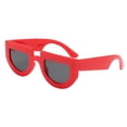 thumbnail image 3 of Gafas de sol polarizadas Yinane Gafas de terre vintage gran tamaño Protección 400 Marco rojo Black GrayLens para mujer, 3 of 6