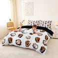thumbnail image 2 of Castle Fairy Vintage Baseball Duvet Cover Queen, Cracked Wall Ball Glove Queen Bedding, Brown White,Black Reversible,3-Piece,1 Duvet Cover and 2 Pillowcases, 2 of 6