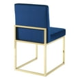 thumbnail image 4 of Modway Carriage Channel Tufted Sled Base Performance Velvet Dining Chair in Gold Navy, 4 of 7