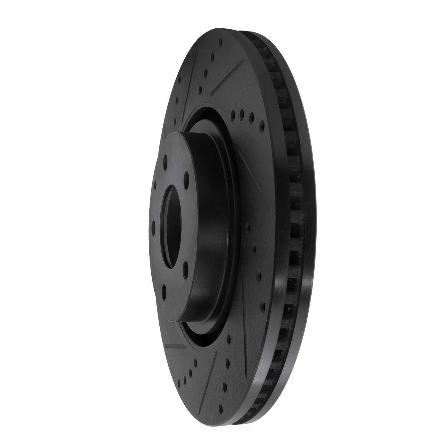 Dynamic Friction Company 633-80078L DFC Brake Rotor - Drilled And Slotted - Black