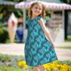 thumbnail image 5 of Fotbe Seahorse Vestido de Dormir para Niñas de 3 a 10 Años, Mangas Cortas, Estilo Princesa, Pijama Camisón con Mangas Voladas-XX-Large, 5 of 6