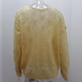 thumbnail image 6 of JINMGG V Neck Sweaters for Women Fall Winter Clearance,Ladies Fashion Knitted Color Long Sleeve Hollow Sweater, 6 of 9