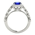 thumbnail image 3 of Mauli Jewels Engagement Rings for Women 1.25 Carat Halo Tanzanite And Diamond Bridal Set Prong-Setting 14k White Gold, 3 of 8