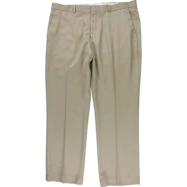Perry Ellis Mens Straight-Fit Straight Leg Casual Pants, darkbeige, 38W x 27L