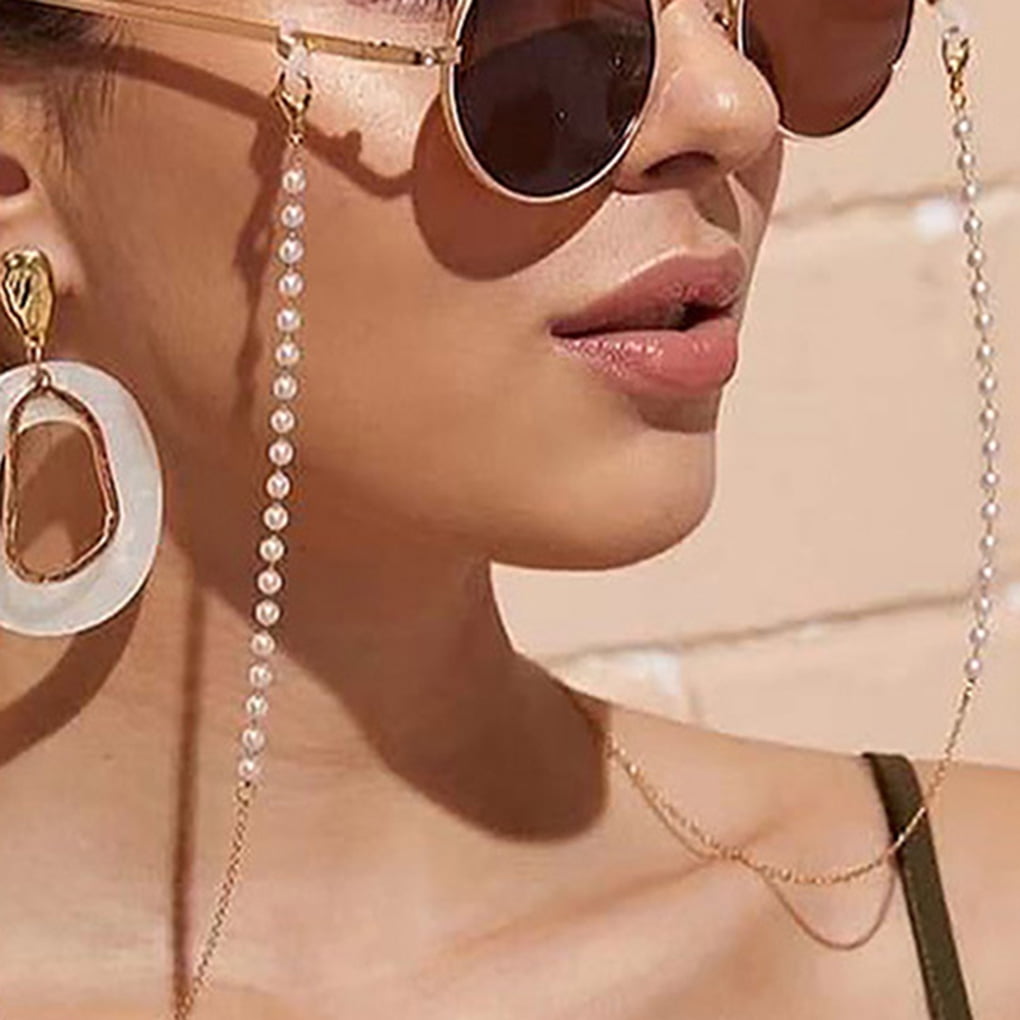 Maoww Women Glasses Chain Pearl Beads 