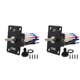 thumbnail image 1 of 2X Interruptores Basculantes MomentáNeos de 6 Pines, 3 Posiciones (ON)-OFF-(ON)ARRIBA/Abajo, Interruptor Inverso de Polaridad con Panel, Cables y Tapa, 1 of 5