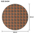 thumbnail image 6 of Black Red Skull Tile Pattern Round Tablecloth 60"x60",Wrinkle Wipeable Table Cloth for Kitchen Dining Room Picnic Patio Party, 6 of 6