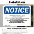 thumbnail image 2 of (2 Pack) Flammable Or Combustible Liquids Vapors OSHA Notice Sign, 2 of 6