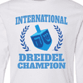 thumbnail image 4 of Inktastic Dreidel Champion Hanukkah with Blue Laurels Long Sleeve Youth T-Shirt, 4 of 5