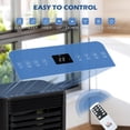 thumbnail image 3 of HOMCOM Aire Acondicionado Portátil, Unidad de Aire Acondicionado Móvil 4 en 1 con Deshumidificador, Ventilador, Reposo, Control Remoto, Temporizador 24H, Apagado Automático, Kit de Instalación en Vent, 3 of 5