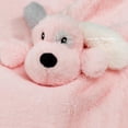 thumbnail image 2 of Manta de felpa BEILIMU Puppy Lovey con respaldo satinado de 34 cm, 2 of 7