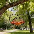 thumbnail image 5 of Comedero de hierro para pájaros con forma de corazón y diseño floral | Comedero colgante para pájaros para jardín | Comedero de metal resistente a la intemperie para atraer gorriones, 5 of 5