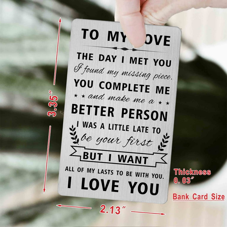Yobent Boyfriend Gifts Card for Christmas Valentines Birthday, I