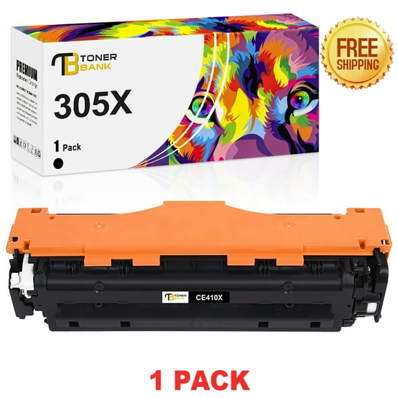 Toner Bank 1-Pack Compatible Toner for HP CE410X 305X LaserJet Pro 300 Color M351a MFP M375nw Pro 400 Color M451 series MFP M475 series Black
