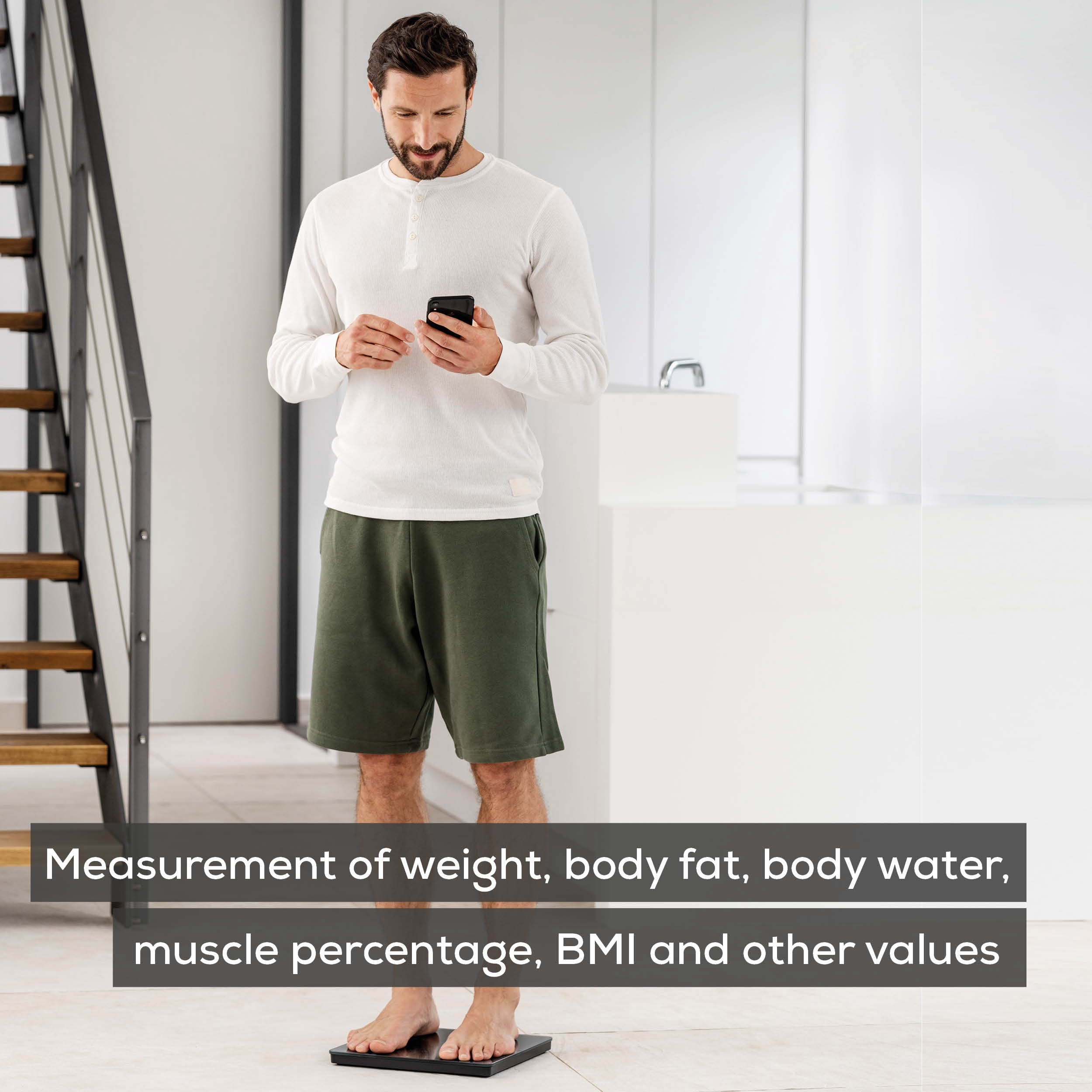 Beurer BF500 Bluetooth Body Weight Scale, Smart Accurate Body Fat Composition Monitor Bathroom Scale