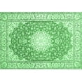 thumbnail image 1 of Ahgly Company Indoor Rectangle Medallion Emerald Green Traditional Area Rugs, 5' x 7', 1 of 4