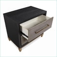 thumbnail image 5 of Contemporary Dark Wood 2-Drawer Nightstand with Brushed Gold Hardware, 5 of 5