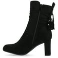 thumbnail image 3 of Journee Womens Zuri Inside Zip Block Heel Booties, 3 of 10