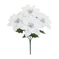 thumbnail image 2 of Artificial Poinsettia Flower Bouquet Realistic Silk Flowers for Home Office Party Wedding Holiday Decoration Arrangement, 2 of 8