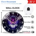 thumbnail image 3 of Decorative Clocks: Oni Mas K Glass Wall Clock– Japanese Hannya Demon Mask Wall Clock for Haunted House & Party Decor for Homes, Bars, Offices, Man Caves, Garages, And Living Rooms .esthetic Gifts, 3 of 8