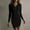 Black, variant on Gspmoly Summer Dresses, Women'S New Sexy Tight Wrap Hip Skirt Flip Collar Thread Knit Underlay Dress Women'S Formal Dresses Clearance