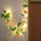 thumbnail image 2 of Guirnalda de luces de girasol, guirnalda artificial, luces LED de enredaderas, luz alimentada por batería para habitación, tienda en casa, patio al aire libre, decoración de boda, 2 of 5