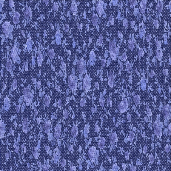 Ahgly Company Indoor Square Patterned Light Slate Blue Area Rugs, 6' Square
