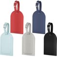 thumbnail image 1 of Etiqueta de equipaje JM de cuero de PU impermeable 5 piezas con soporte de etiqueta de equipaje con cierre ajustable, 1 of 5
