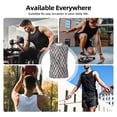 thumbnail image 4 of Picia Black White Stripes mens Cotton Tank Undershirts , Moisture-wicking Ribbed Tanks, Lightweight Cotton Tank Undershirts-Small, 4 of 7