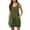 Army Green, variant on Kmdttou Dresses for Women 2025 Fashion Women Summer Casual Round-Neck Lace Short Sleeve Solid Dress Beach Sundress with Pockets