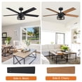 thumbnail image 2 of Parrot Uncle 52" Farmhouse Caged Ceiling Fan with Remote and Light Kit, Double-Blades ‎Chadelier Ceiling Fan, 2 of 12
