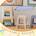 thumbnail image 4 of 5 Pack Stools for Classroom, Linor 18.8" H Stackable Colorful Nesting Plastic Stool, Backless Chairs Flexible Seating for School, Home, 4 of 8