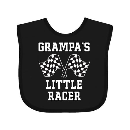 

Inktastic Grampa Little Racer Grandson Racing Gift Baby Boy Bib