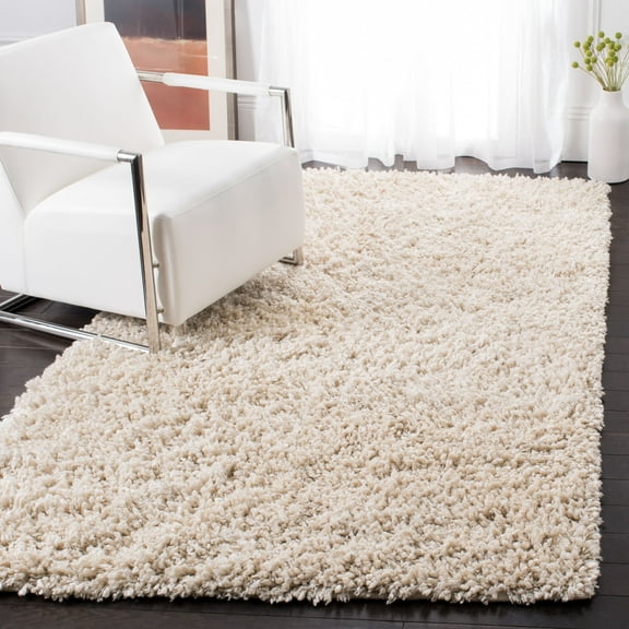 Safavieh SAFAVIEH Sheep Shag Collection SSG212A Handwoven Ivory Rug