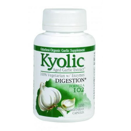 Kyolic Extrait d'ail vieilli Candida nettoyer et Digestion Formule 102 100 comprimés végétarienne