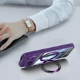 thumbnail image 4 of Case for Google Pixel 9 Case Ring Holder Kickstand Built-in Camera Lens Protector Anti-Scratch Shockproof Dustproof Protection Rugged Phone Case Cover for Google Pixel 9, Darkpurple, 4 of 10