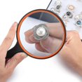 thumbnail image 4 of Handheld Magnifying Glass, 100mm Large Lens With Non-slip Soft(1pcs,black), 4 of 4