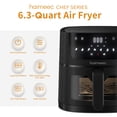 thumbnail image 2 of Freidora de aire HAIMEEC 8 en 1 con capacidad de 6,3 cuartos y ventanas de fácil visualización, máx. 400 F, 95 % menos aceite, más de 100 recetas, recordatorio de batido, cesta antiadherente para asar, 2 of 5