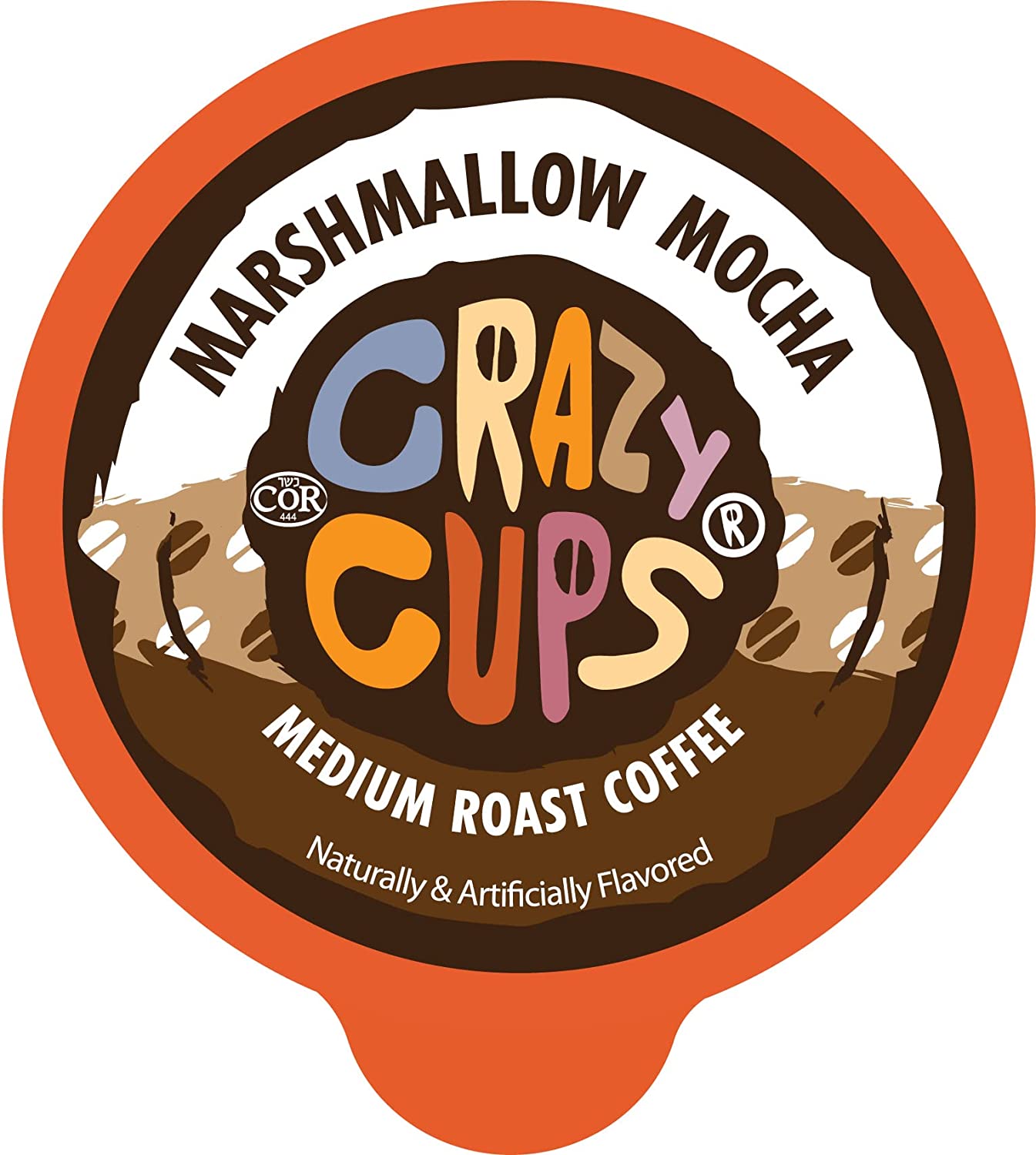 Crazy Cups Flavored Marshmallow Mocha Chocolate Coffee, Single Serve for Keurig K Cups Machines