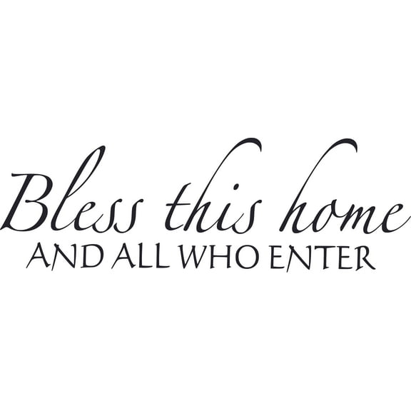 Bless This Home House Cartoon Customized Wall Decal - Custom Vinyl Wall Art - Personalized Name - Baby Girls Boys Kids Bedroom Wall Decal Room Decor Wall Stickers Decoration Size (12x20 inch)