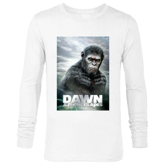 Dawn of the Planet of the Apes Caesar in Paint Movie Poster - Long Sleeve T-Shirt for Men - Customized-White