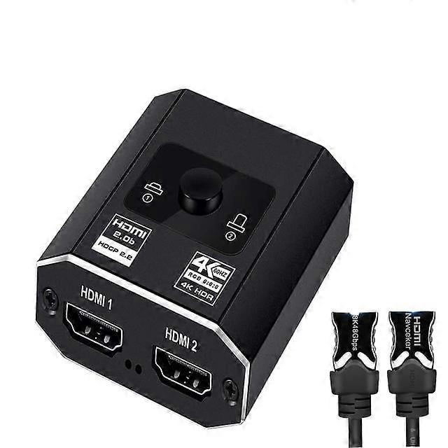 Conmutador De Cable HDMI 2.0 Bidireccional 4K Hub Divisor HDCP 2x1 1x2 En Salida HDMI Switch Selector Box